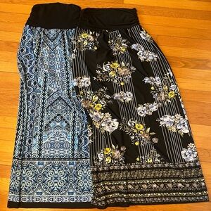 Lot of 2 - Apt. 9 Black and Blue Maxi Column Skirts